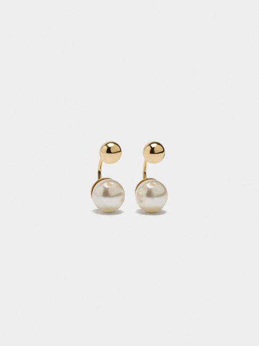Sphere Earrings With Pearls