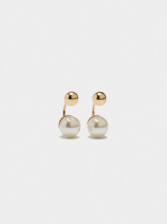 Sphere Earrings With Pearls