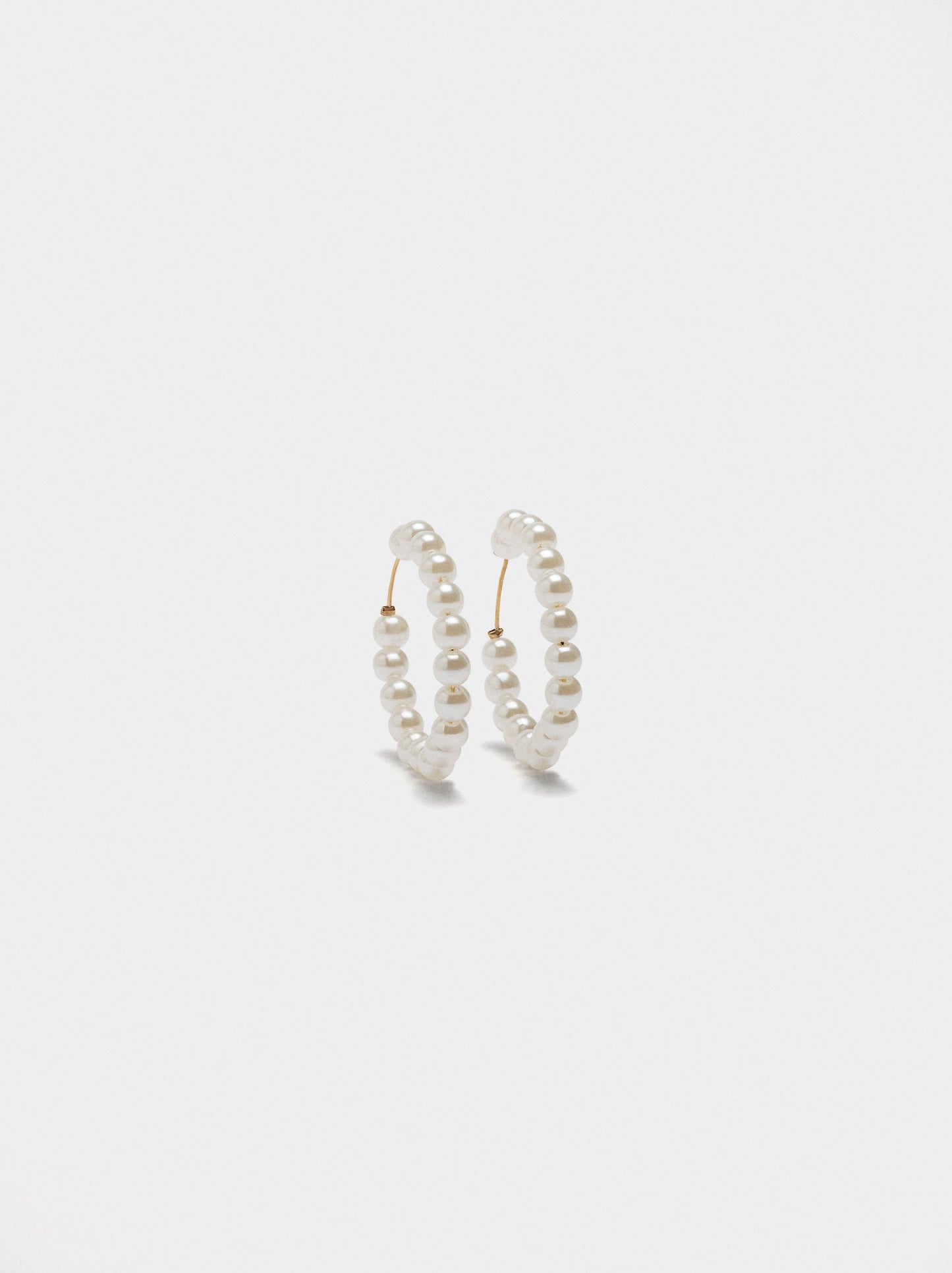 Hoop Earrings With Pearls