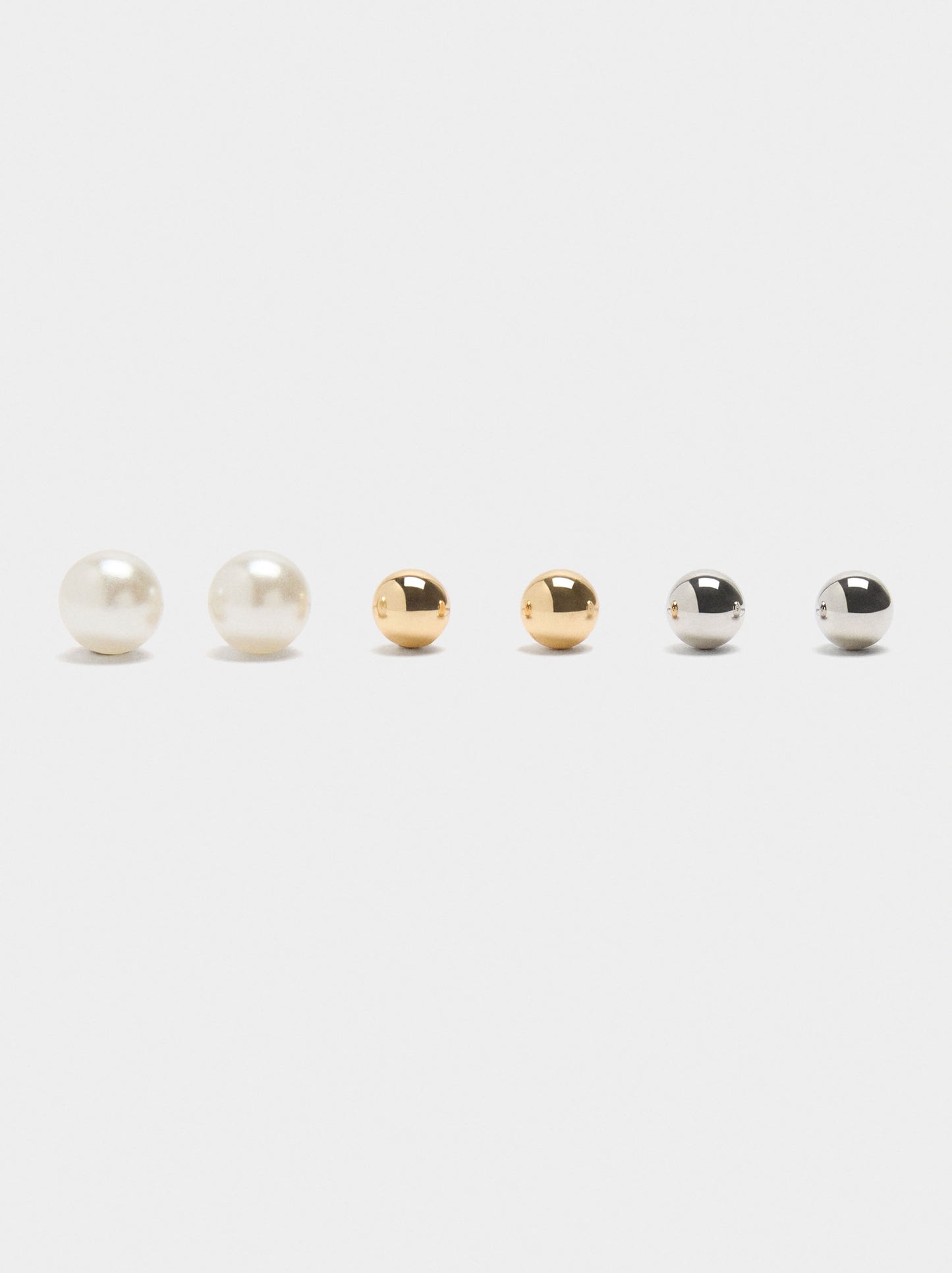 Bicolor Sphere Earrings With Pearls