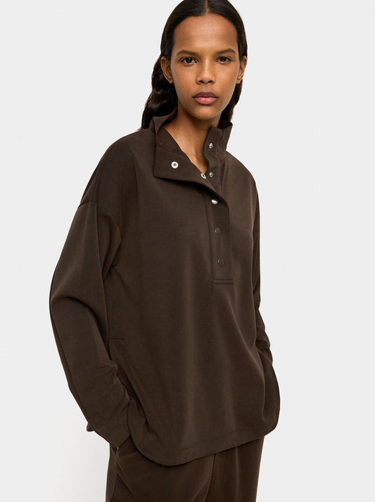 Sweatshirt With Buttons Soft Touch