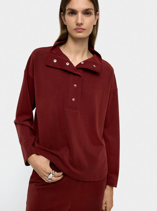 Sweatshirt With Buttons Soft Touch