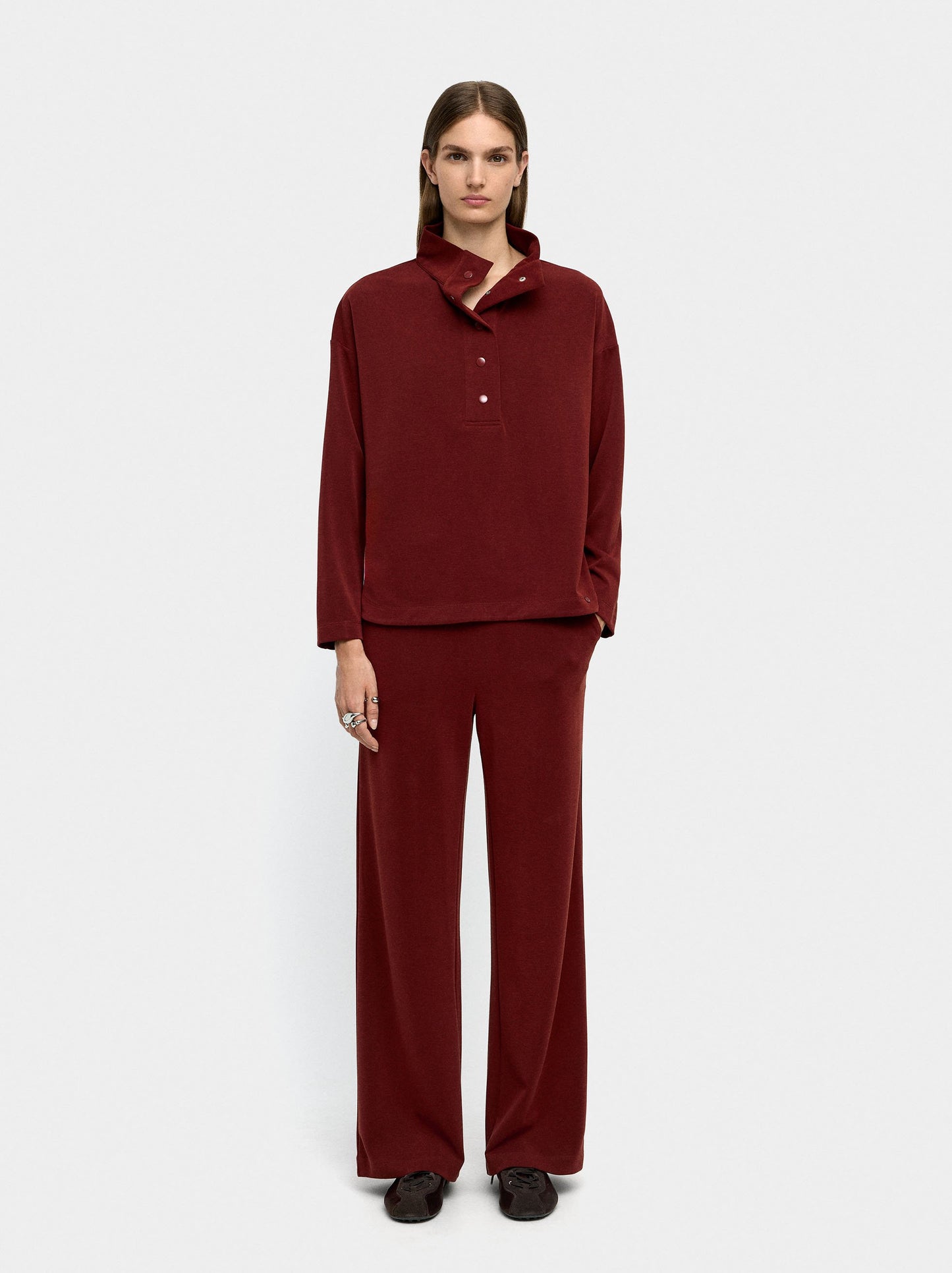 Sweatshirt With Buttons Soft Touch