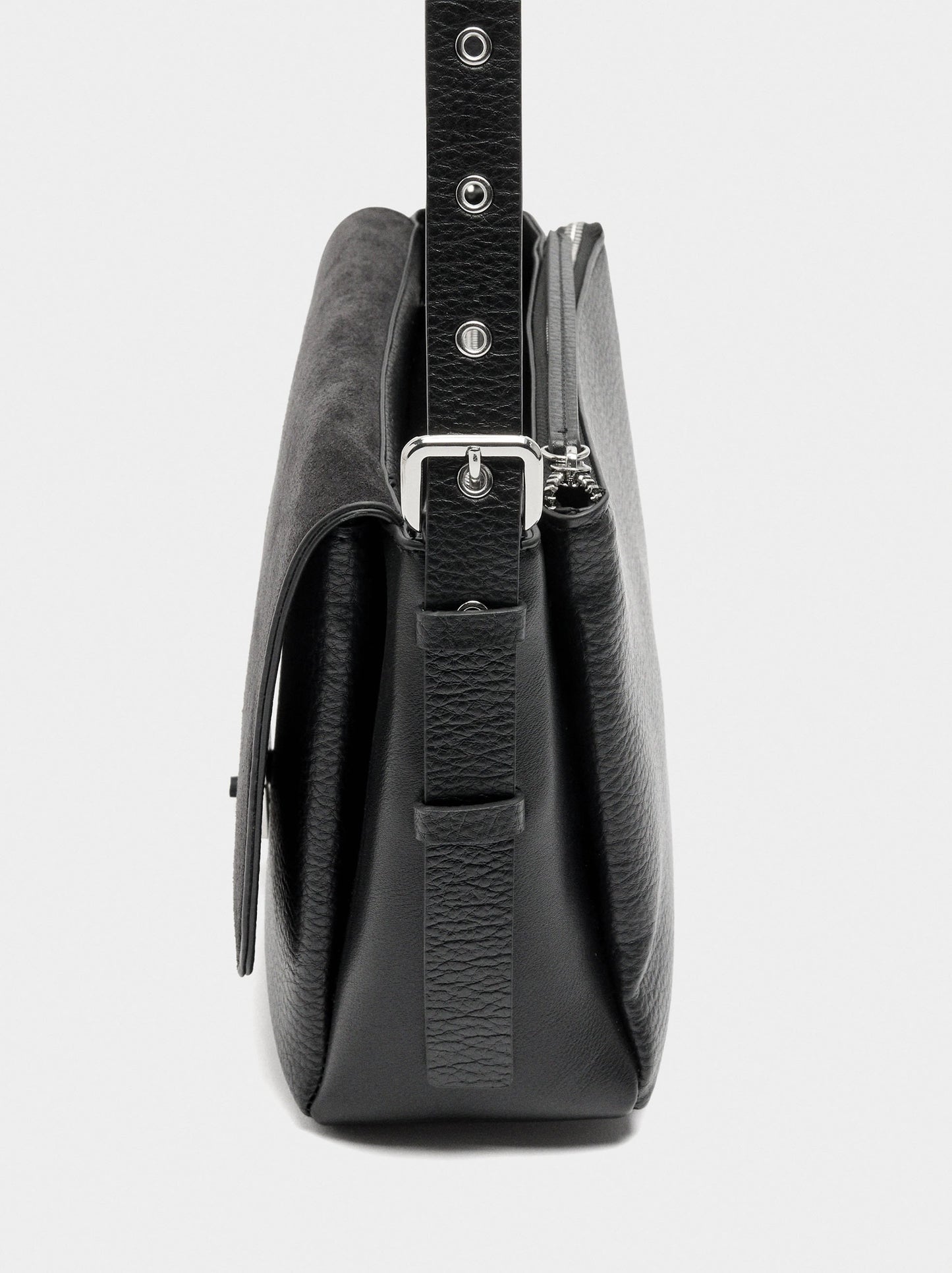Crossbody Bag With Leather Details