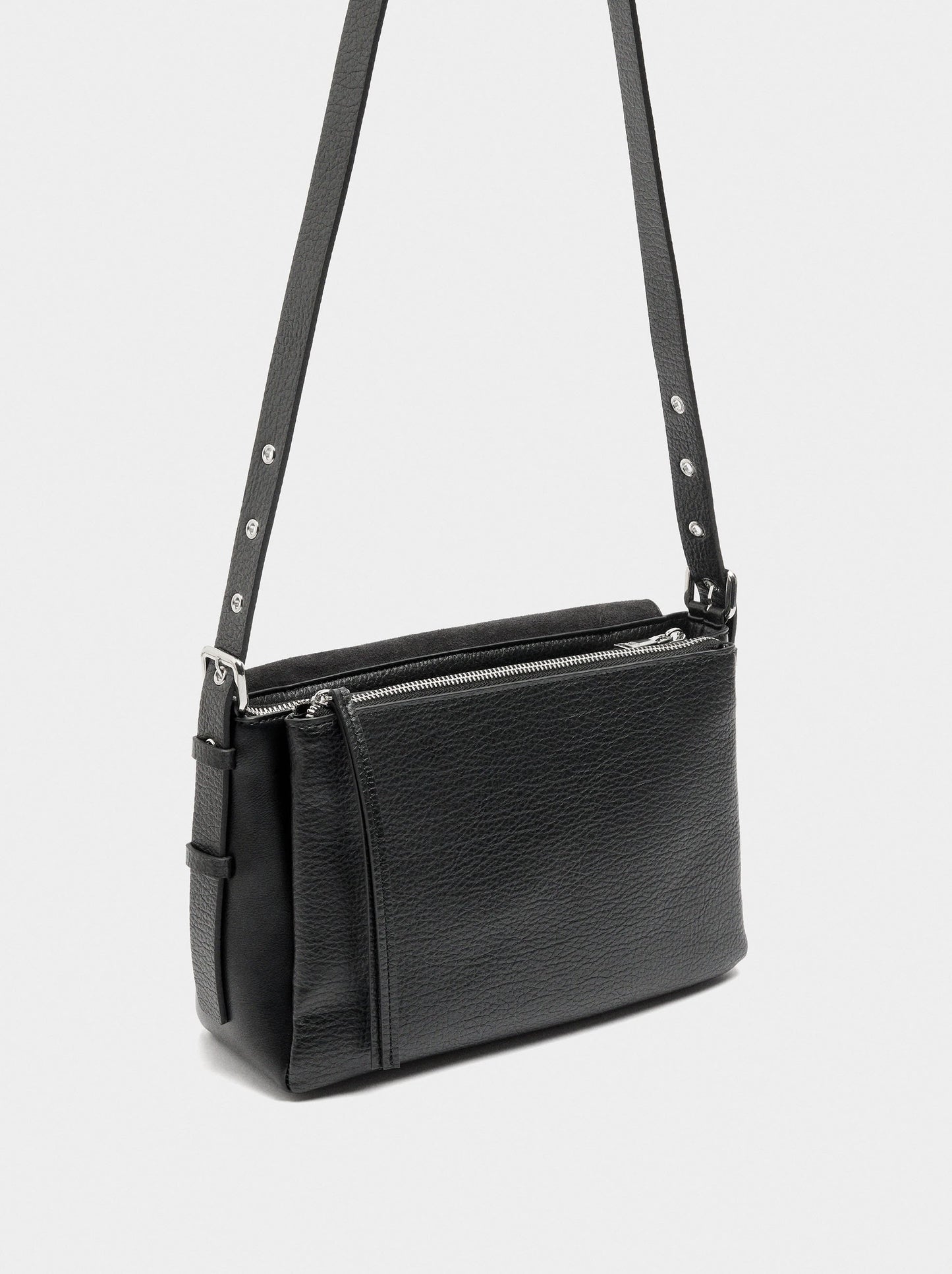 Crossbody Bag With Leather Details