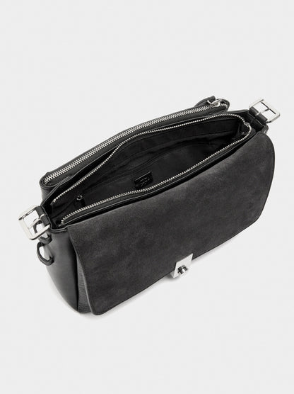 Crossbody Bag With Leather Details