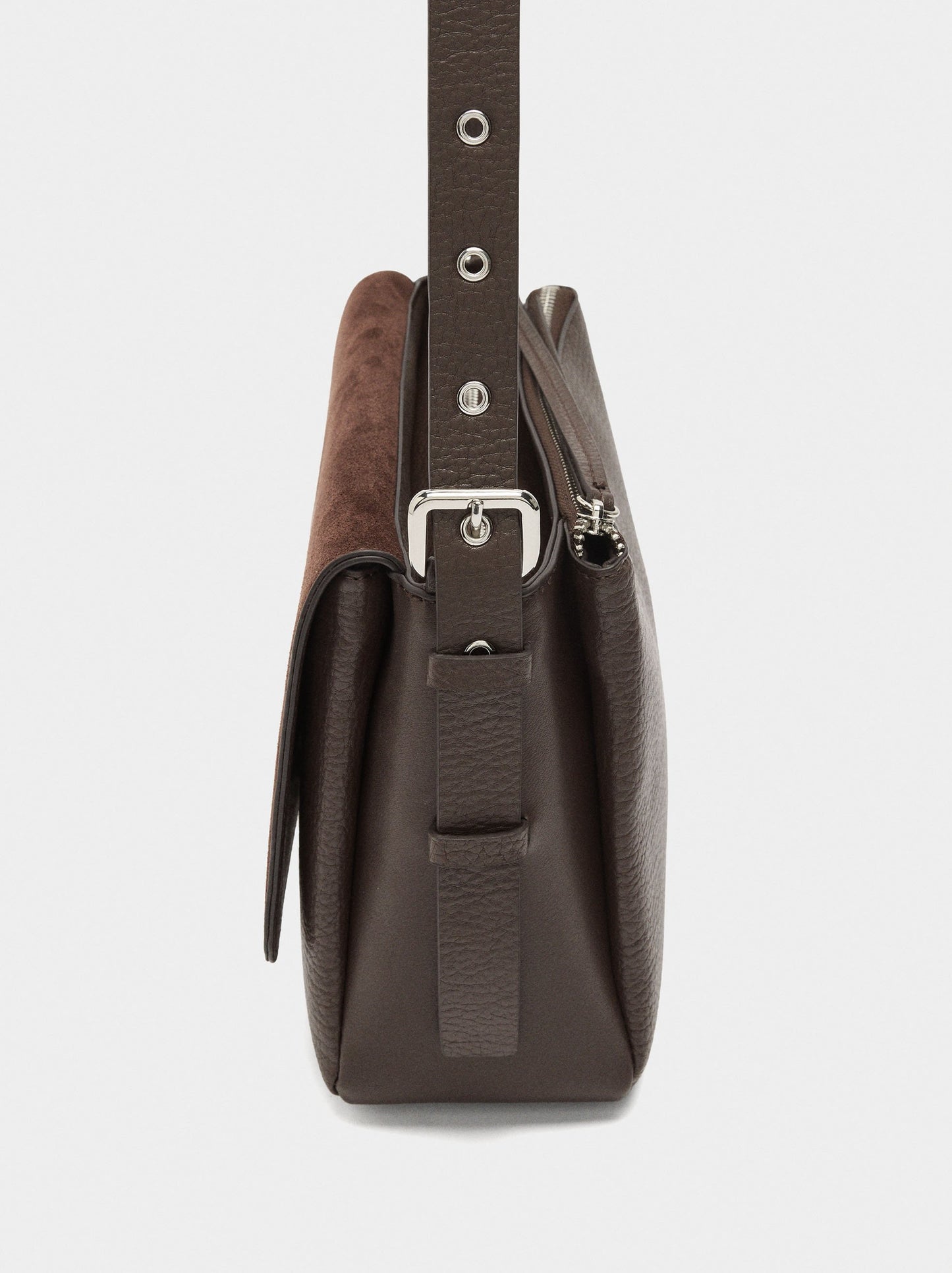 Crossbody Bag With Leather Details