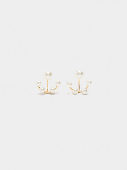 Earjacket Earrings With Pearls