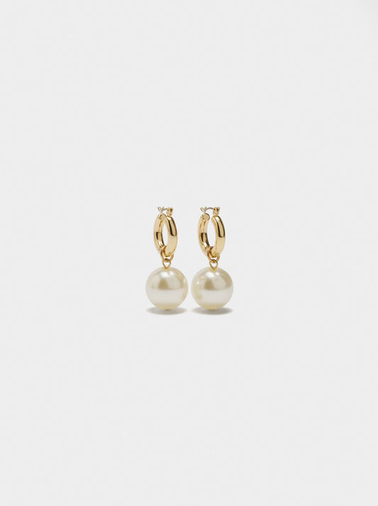 Hoop Earrings With Pearls