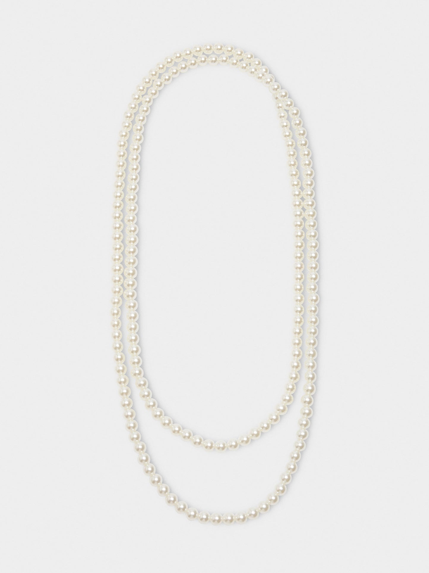 Necklace With Two Strands Of Pearls