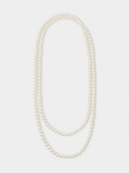 Necklace With Two Strands Of Pearls