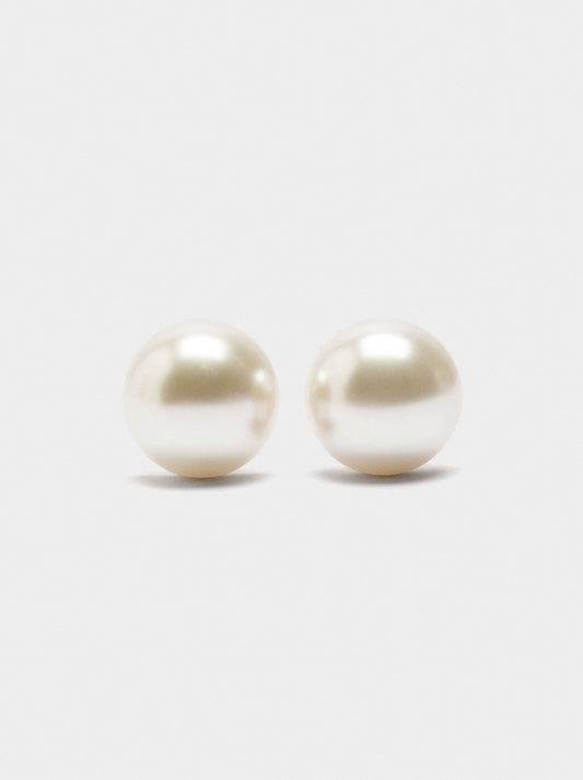 Half-Sphere Pearl Earrings