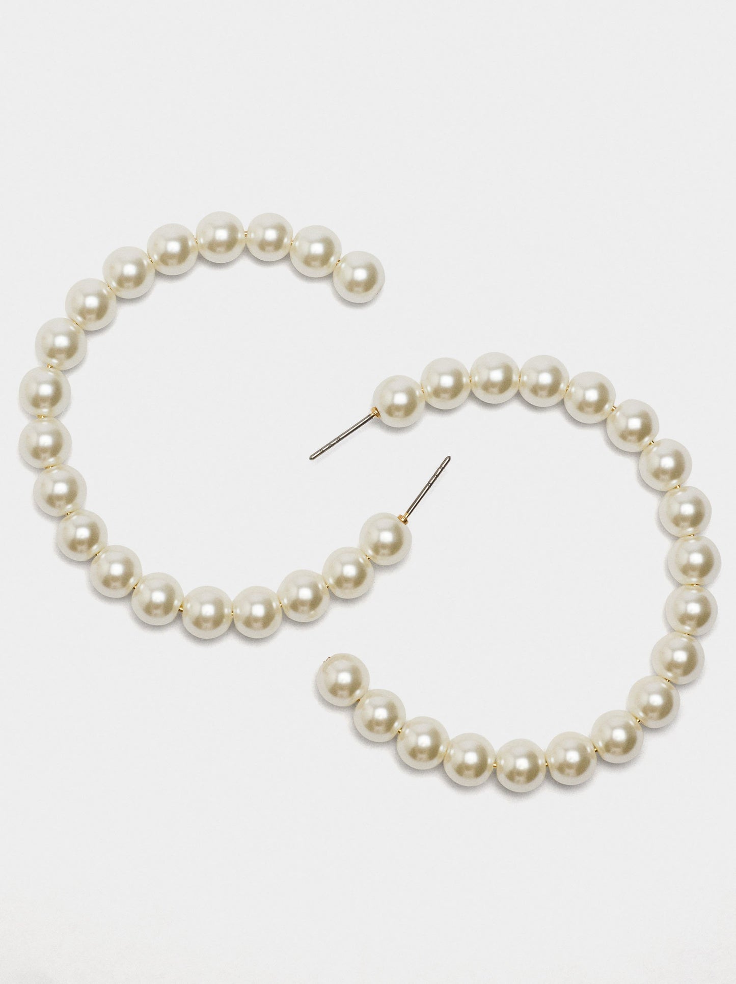 Open Hoop Earrings With Pearls