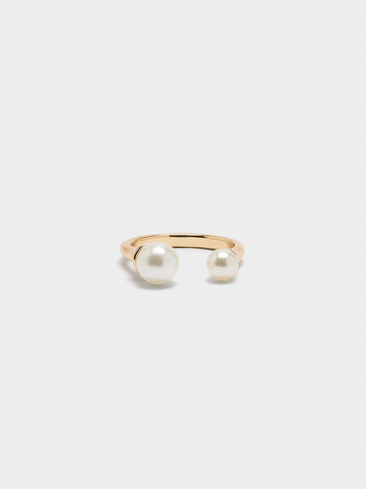 Open Ring With Pearls
