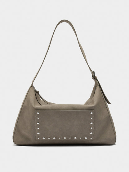 Leather-Effect Handbag With Studs