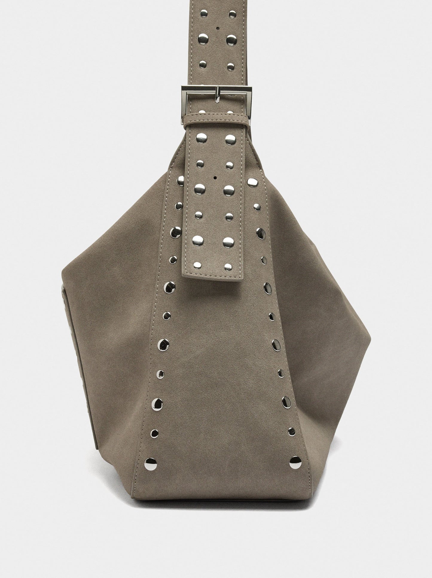 Leather-Effect Handbag With Studs