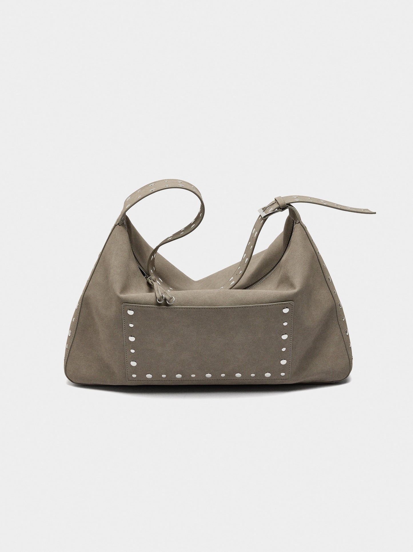 Leather-Effect Handbag With Studs