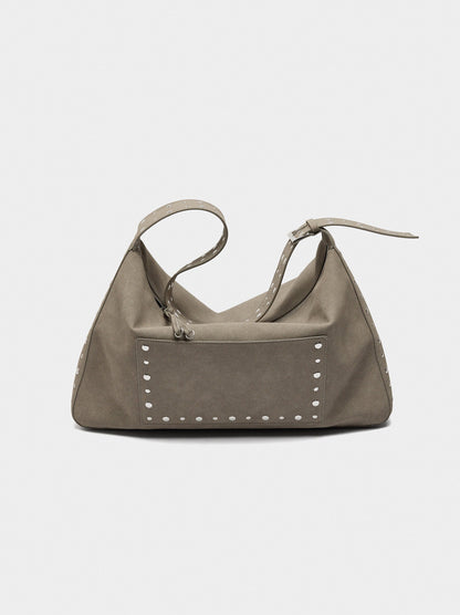 Leather-Effect Handbag With Studs