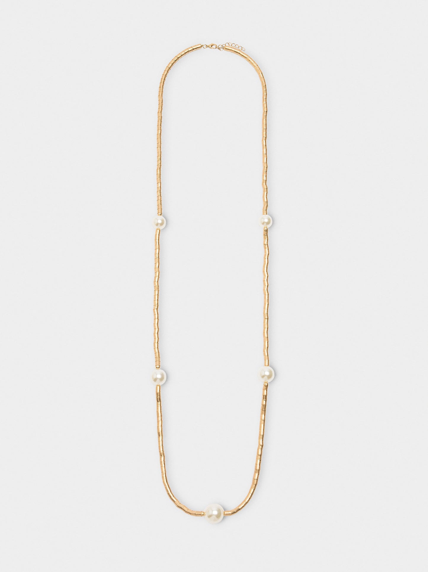 Long Necklace With Pearls