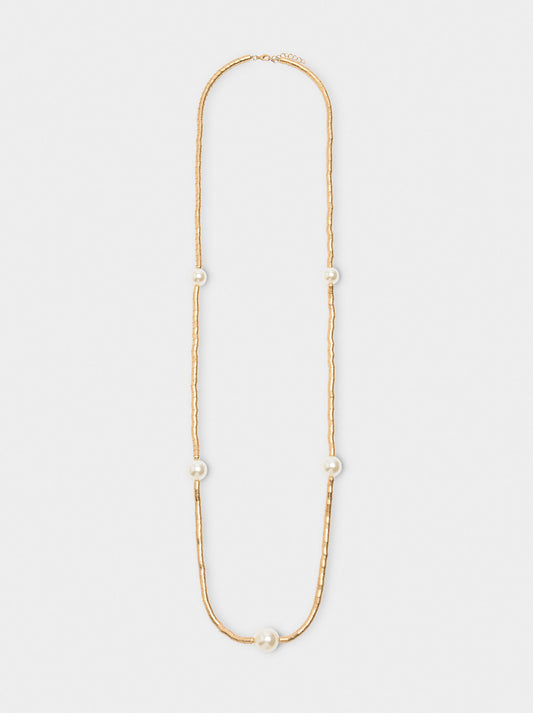 Long Necklace With Pearls