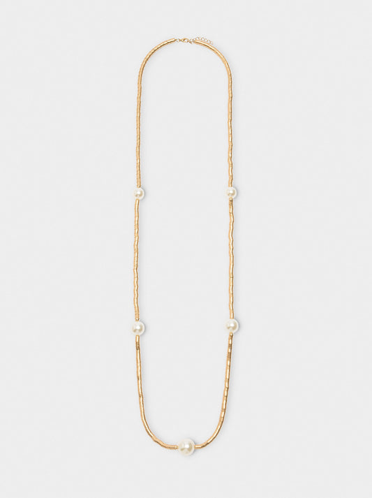 Long Necklace With Pearls