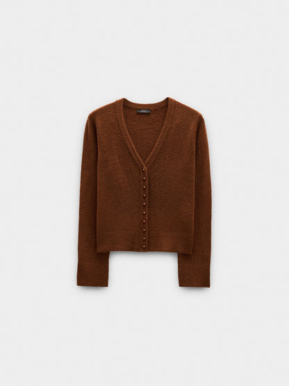 V-Neck Knit Cardigan