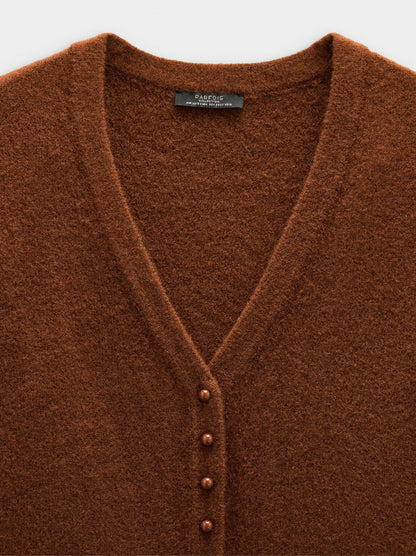 V-Neck Knit Cardigan