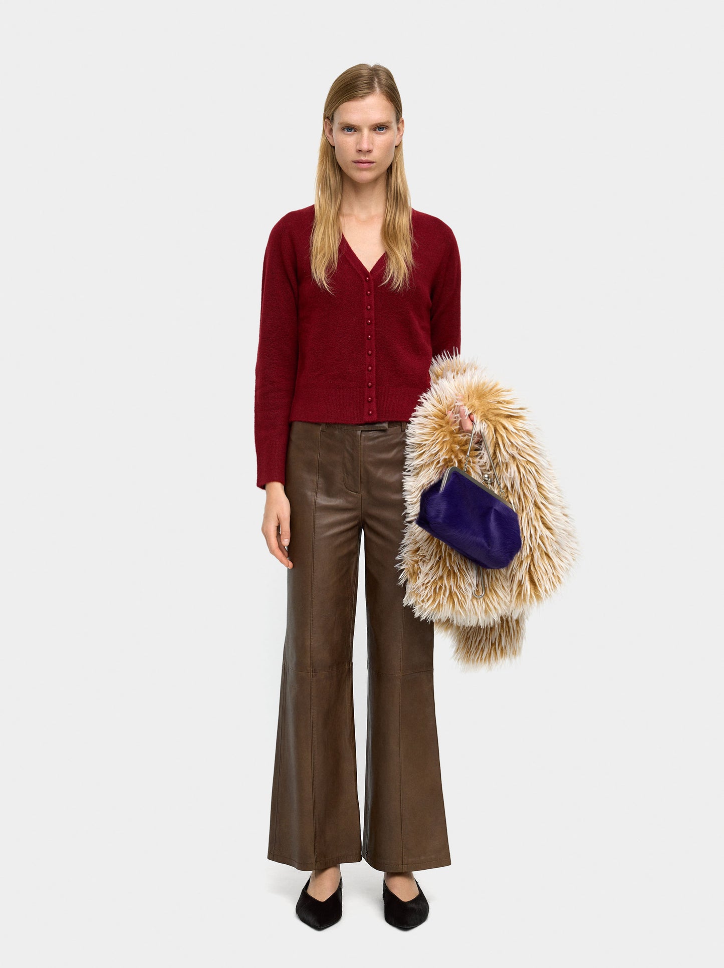 V-Neck Knit Cardigan