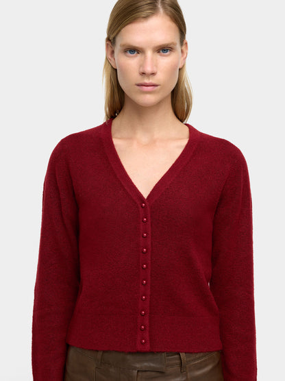 V-Neck Knit Cardigan