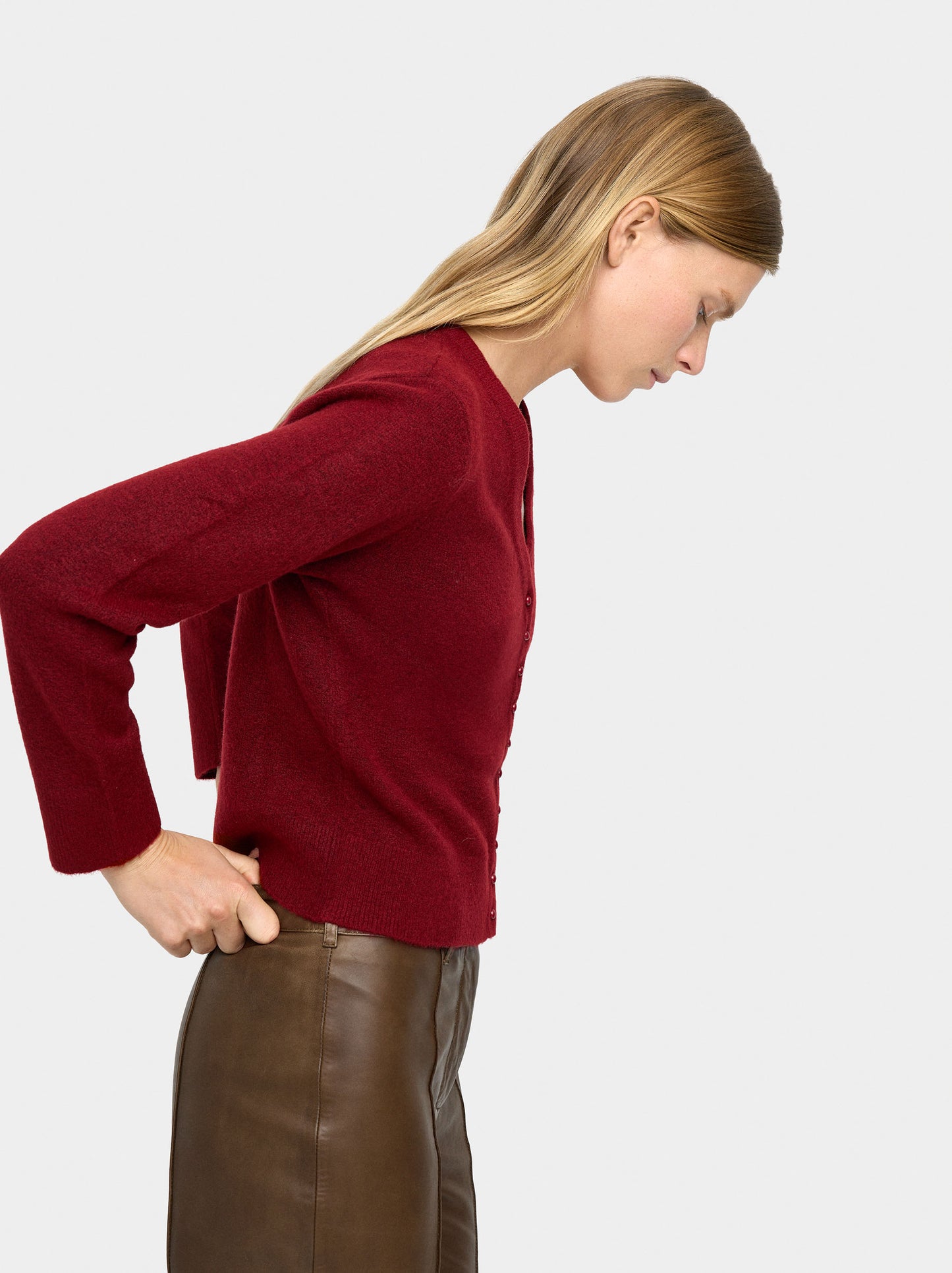 V-Neck Knit Cardigan