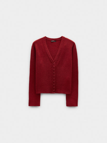 V-Neck Knit Cardigan