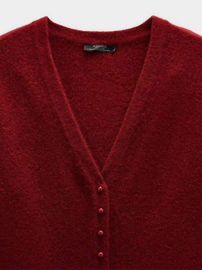 V-Neck Knit Cardigan