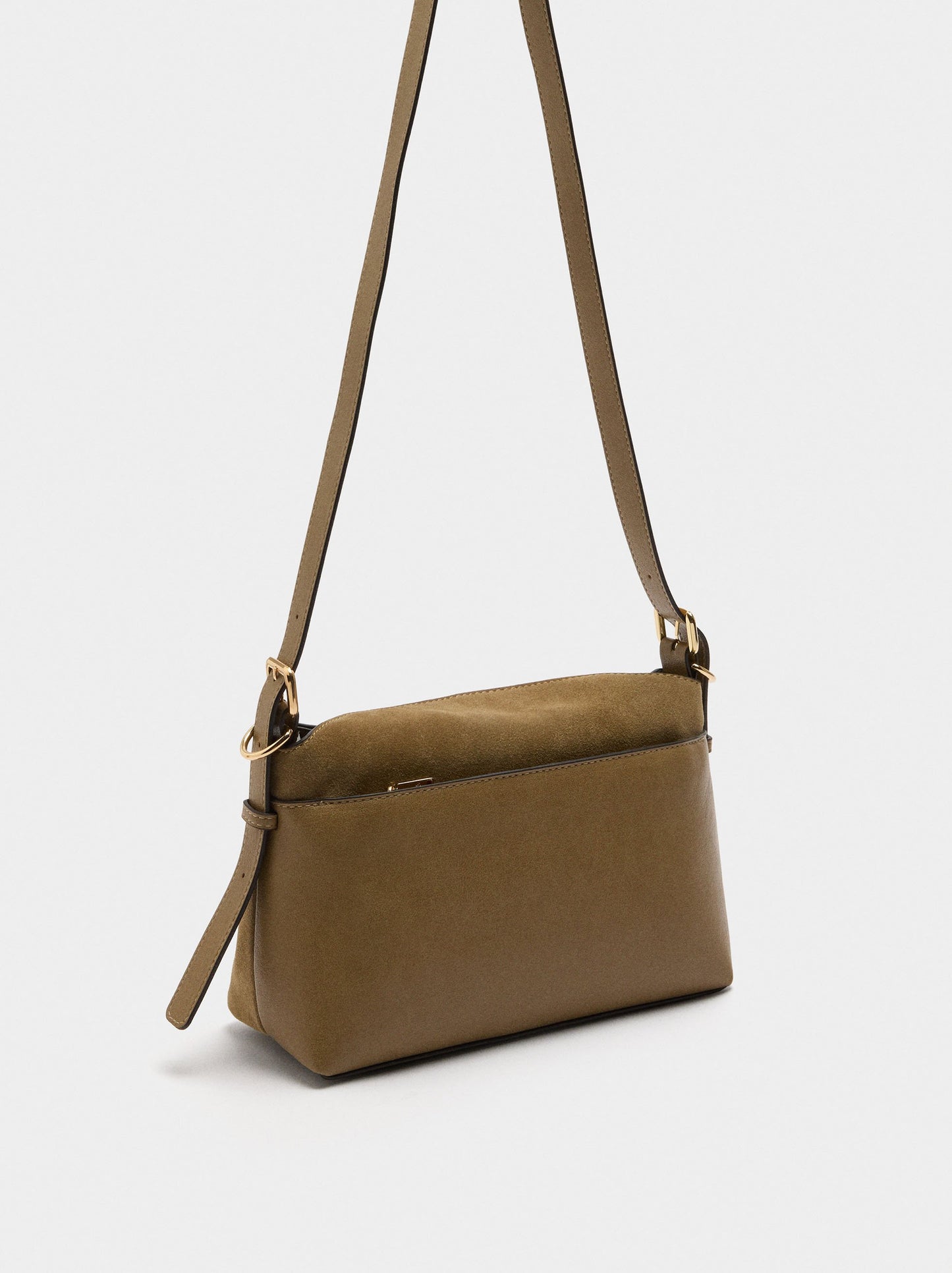 Crossbody Bag With Leather Details