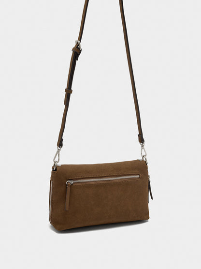 Faux Leather Studded Shoulder Bag