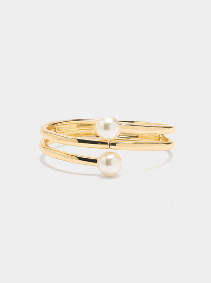 Spiral Bracelet With Pearls