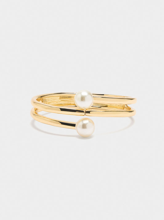 Spiral Bracelet With Pearls