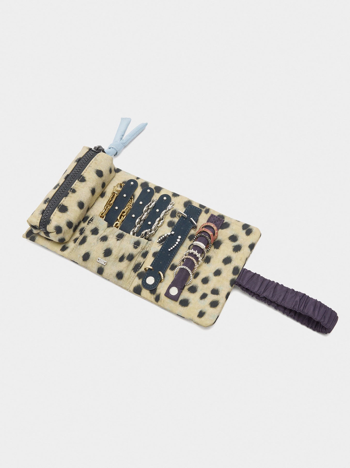 Jewellery Roll In Animal-Print Nylon
