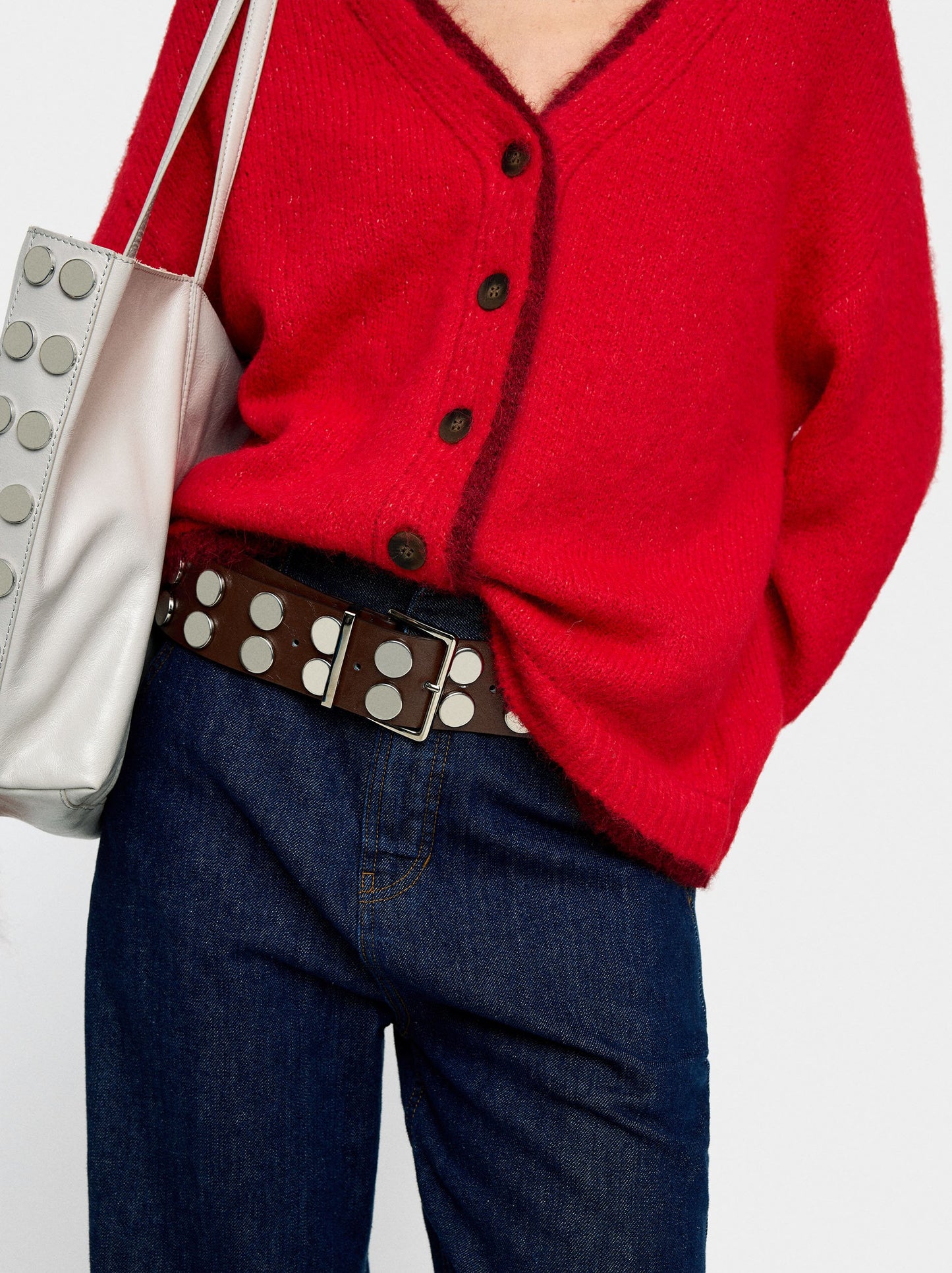 Knit Cardigan With Contrast Edges