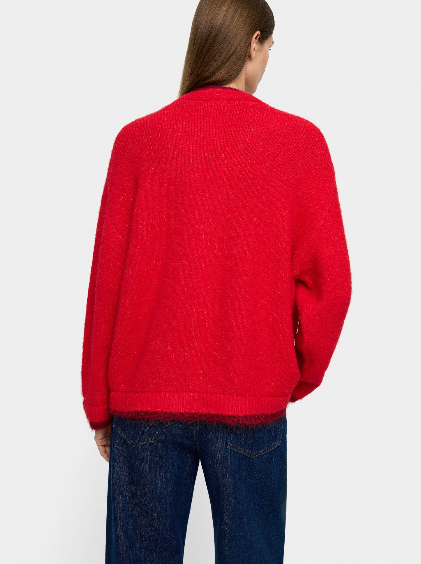 Knit Cardigan With Contrast Edges