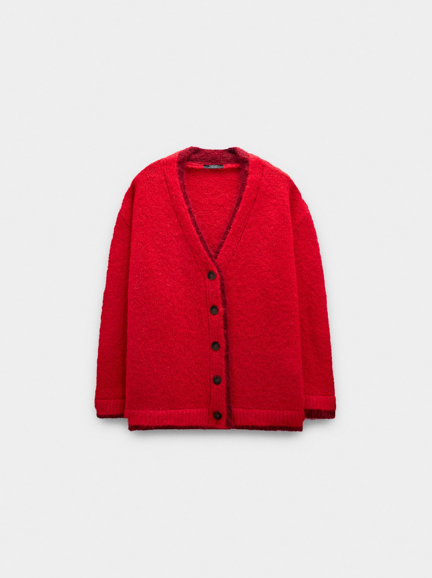 Knit Cardigan With Contrast Edges