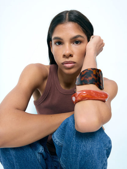 Maxi Bracelet Tiger Tortoiseshell Effect