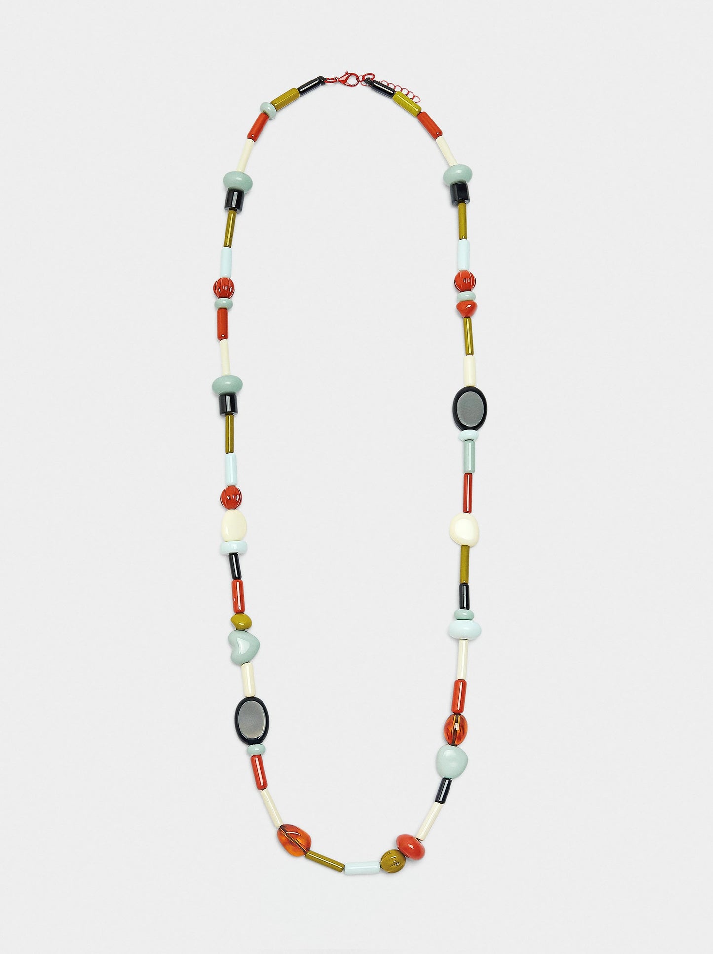 Long Necklace With Multicolor Beads