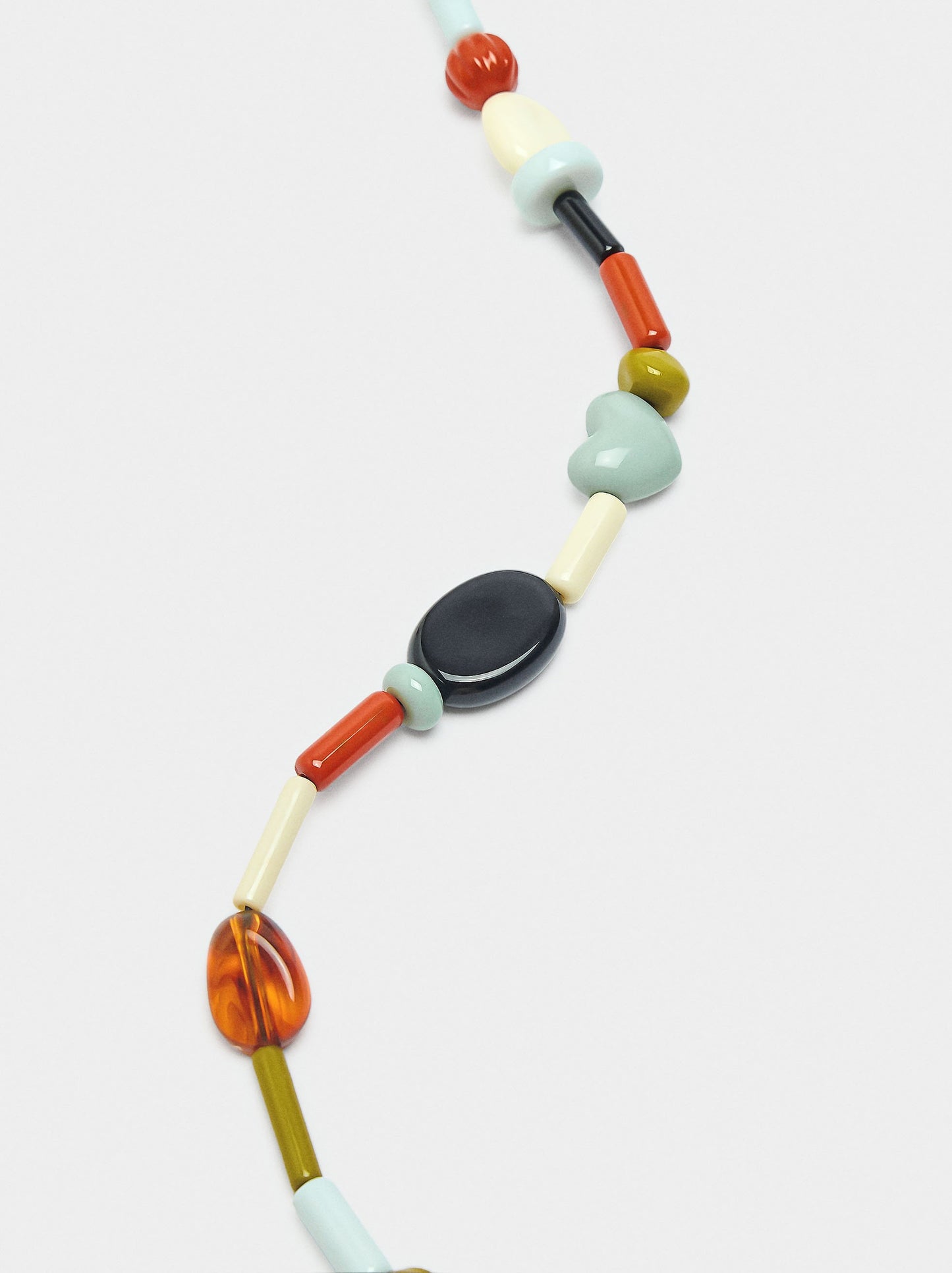 Long Necklace With Multicolor Beads