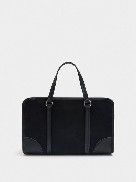 Tote Bag With Leather Effect And Shoulder Strap