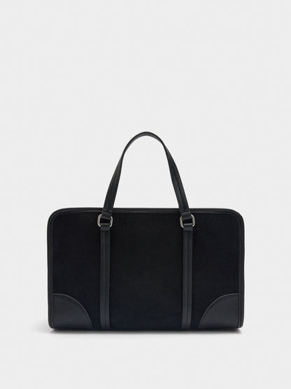 Tote Bag With Leather Effect And Shoulder Strap