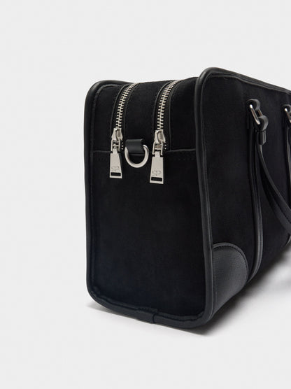 Tote Bag With Leather Effect And Shoulder Strap