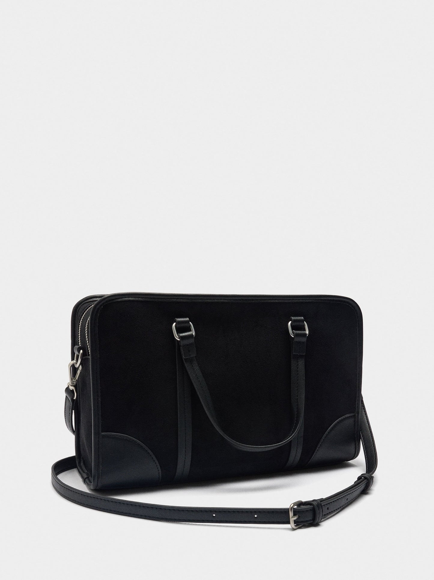 Tote Bag With Leather Effect And Shoulder Strap