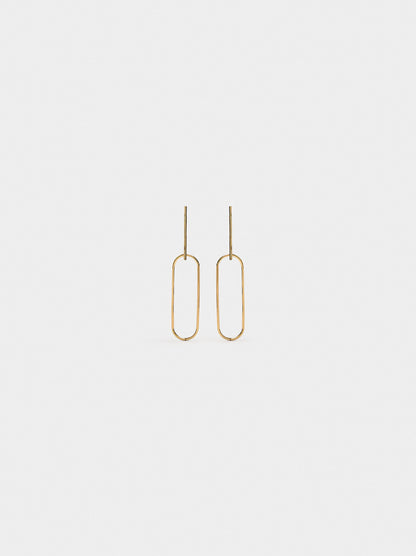 Earrings With Elongated Hoop Bar