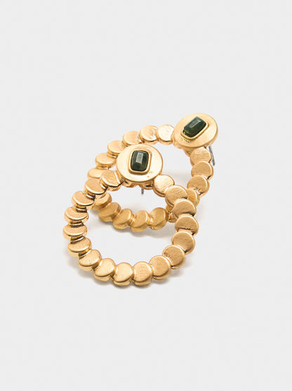 Hoop Earrings With Stone