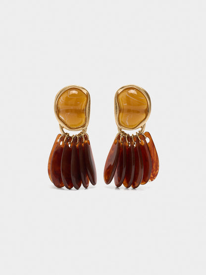 Long Earrings With Stone Effect